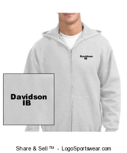 Unisex adult zip sweatshirt in light grey Design Zoom